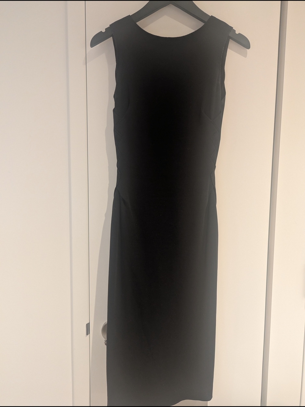 Bottega Veneta Black Sleeveless Sheath Dress with Back Zipper
